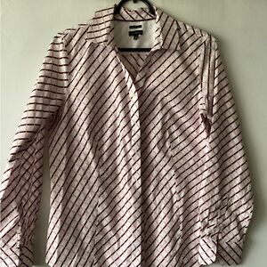 Talbots Red and White Checkered Button Down Shirt